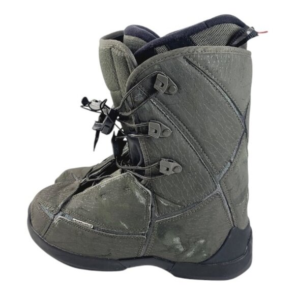 Salomon Men\'s Green Black Self F22 Leather Mid-Calf Snowboarding Boot‎ Size 9
